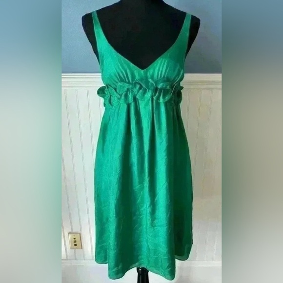 NEW Susana Monaco 100% Silk Dress ~ Green ~ Small - Picture 1 of 7